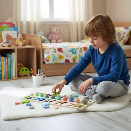 Kép valamiből Fa puzzle – számok, formák, számolás