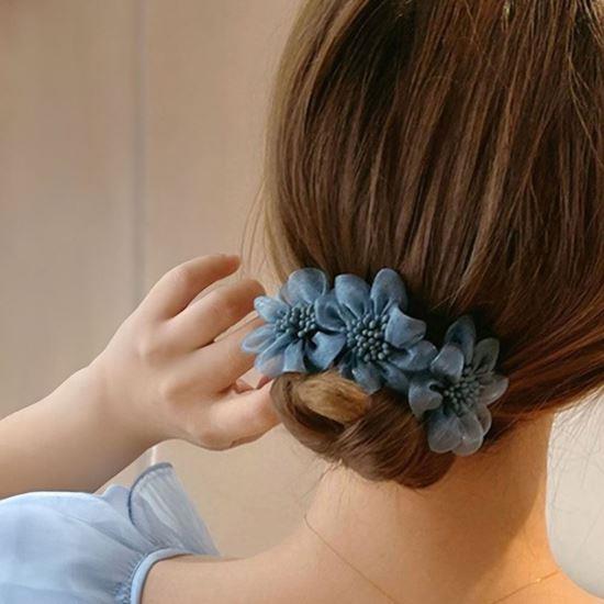 Kép valamiből Virágos hajcsat  -  kék