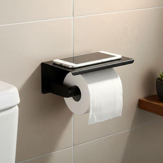 Kép valamiből Fém WC-papír tartó tárolópolccal