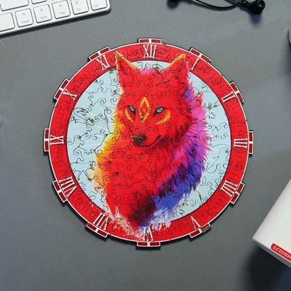 Kép valamiből Fából készült állatos puzzle - farkas