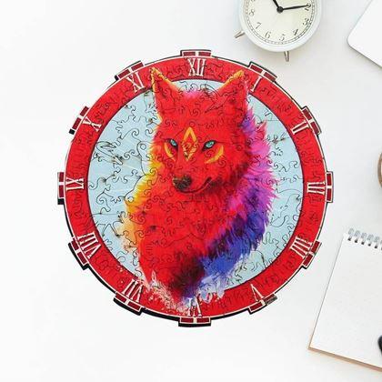 Kép valamiből Fából készült állatos puzzle - farkas