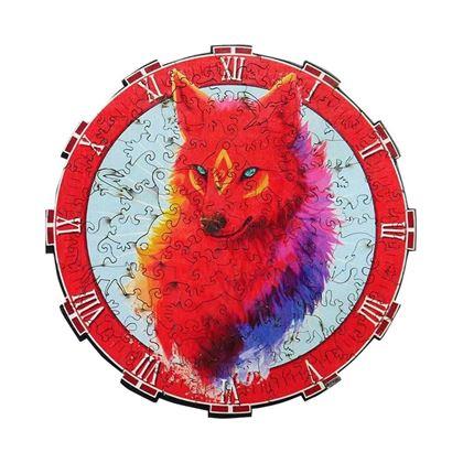 Kép valamiből Fából készült állatos puzzle - farkas