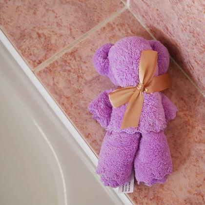 Kép valamiből Masnis mackós arctörölköző - lila