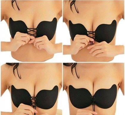 Kép valamiből Öntartó push-up melltartó - D méret fekete