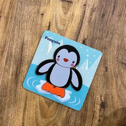 Kép valamiből Fa puzzle kicsiknek  -  pingvin