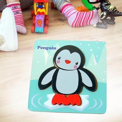 Kép valamiből Fa puzzle kicsiknek  -  pingvin