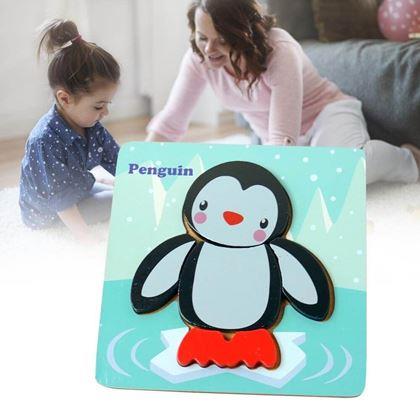 Kép valamiből Fa puzzle kicsiknek  -  pingvin