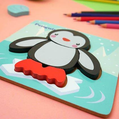 Kép valamiből Fa puzzle kicsiknek  -  pingvin