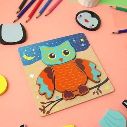 Kép valamiből Fa puzzle kicsiknek  -  bagoly