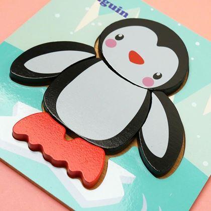 Kép valamiből Fa puzzle kicsiknek  -  pingvin