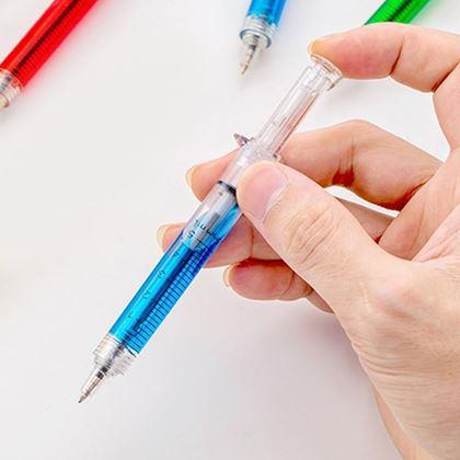 Kép valamiből Fecskendő formájú golyóstoll - kék