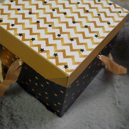 Kép valamiből Ajándékdoboz 15 cm  - csillagok