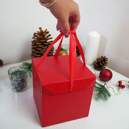 Kép valamiből Ajándékdoboz 15 cm  - piros