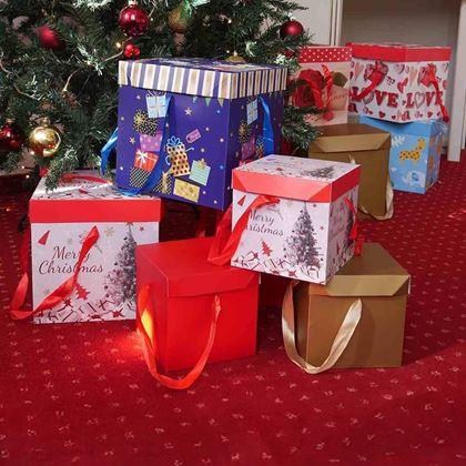 Kép valamiből Ajándékdoboz 15 cm  - csillagok