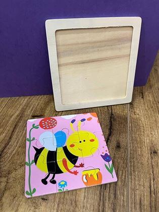 Kép valamiből Fa puzzle gyerekeknek - méhecske