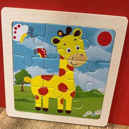 Kép valamiből Fa puzzle gyerekeknek - zsiráf