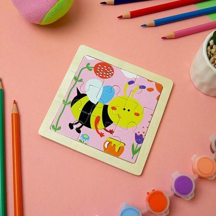Kép valamiből Fa puzzle gyerekeknek - méhecske