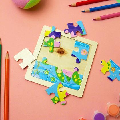 Kép valamiből Fa puzzle gyerekeknek - teknős