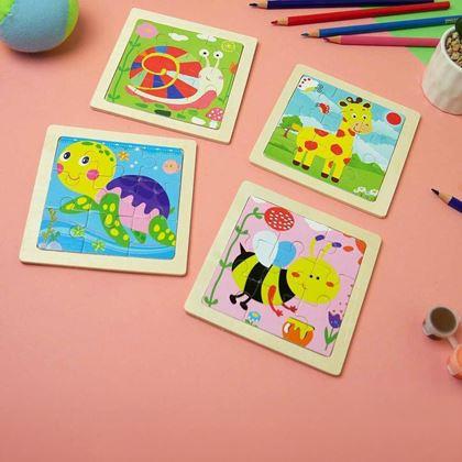 Kép valamiből Fa puzzle gyerekeknek - zsiráf