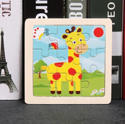 Kép valamiből Fa puzzle gyerekeknek - zsiráf