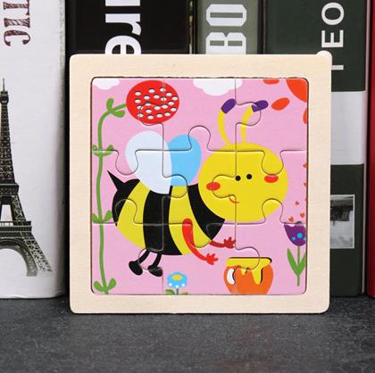 Kép valamiből Fa puzzle gyerekeknek - méhecske