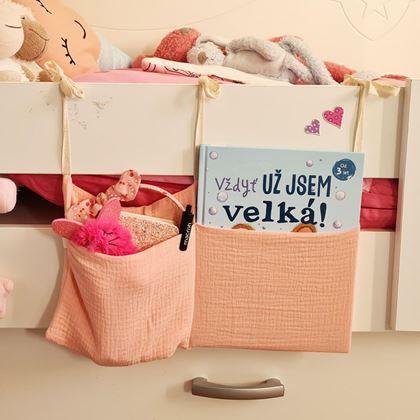Kép valamiből Muszlin zseb a kiságyhoz  -  rózsaszín
