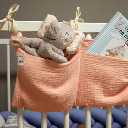 Kép valamiből Muszlin zseb a kiságyhoz  -  rózsaszín