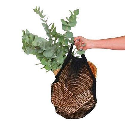 Kép valamiből Retró hálós táska – kék - fekete