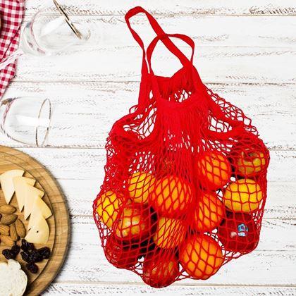 Kép valamiből Retro pamut bevásárlóháló -   piros