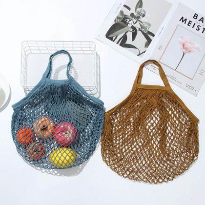 Kép valamiből Retró hálós táska – kék - kék