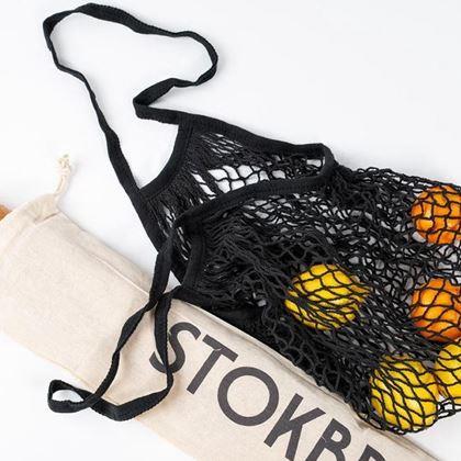 Kép valamiből Retró hálós táska – kék - fekete