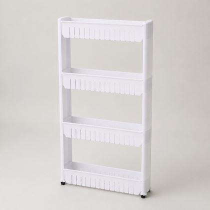Kép valamiből Mobil guruló polcos állvány keskeny terekbe – 4 polc