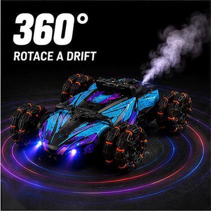 Kép valamiből RC sportautó átalakuló távirányítós autó – 360°-os forgás, LED és füst effektusokkal