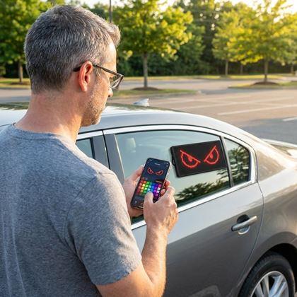 Kép valamiből LED kijelző autóba applikációval
