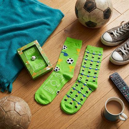 Kép valamiből Focipályás mintázatú futballzokni